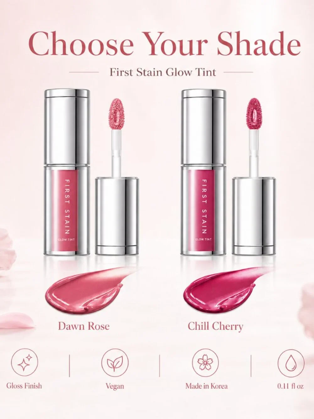 Heavy Makeup First Stain Glow Tint Chill Cherry NEW Sealed